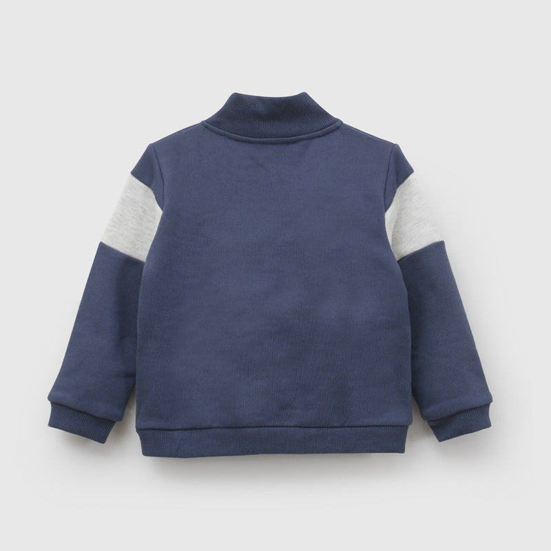 Poleron varsity niño azul 6-9M a 4-5A