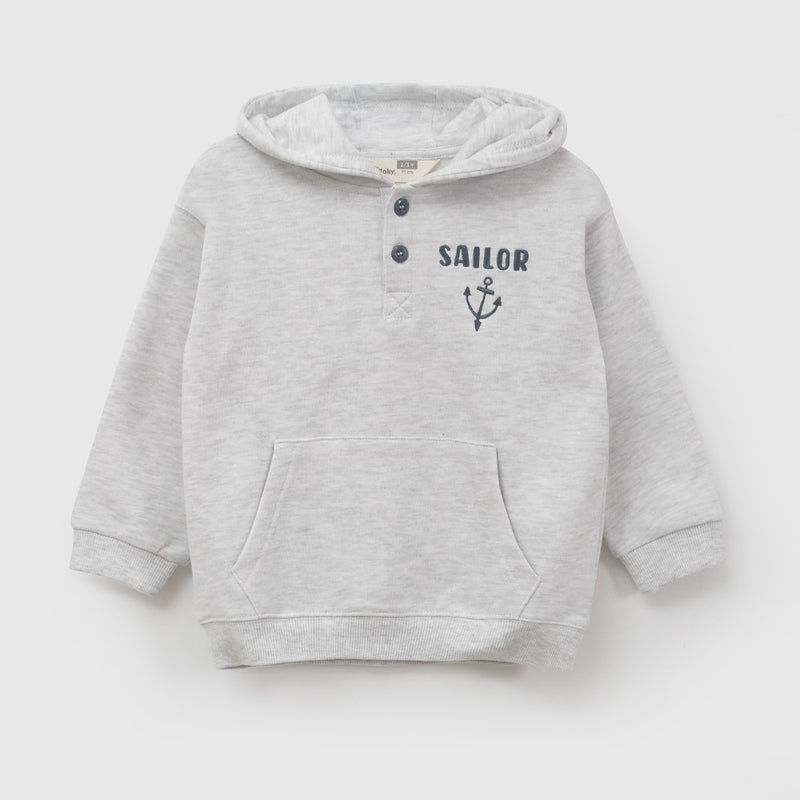 Poleron navy niño gris 6-9M a 4-5A
