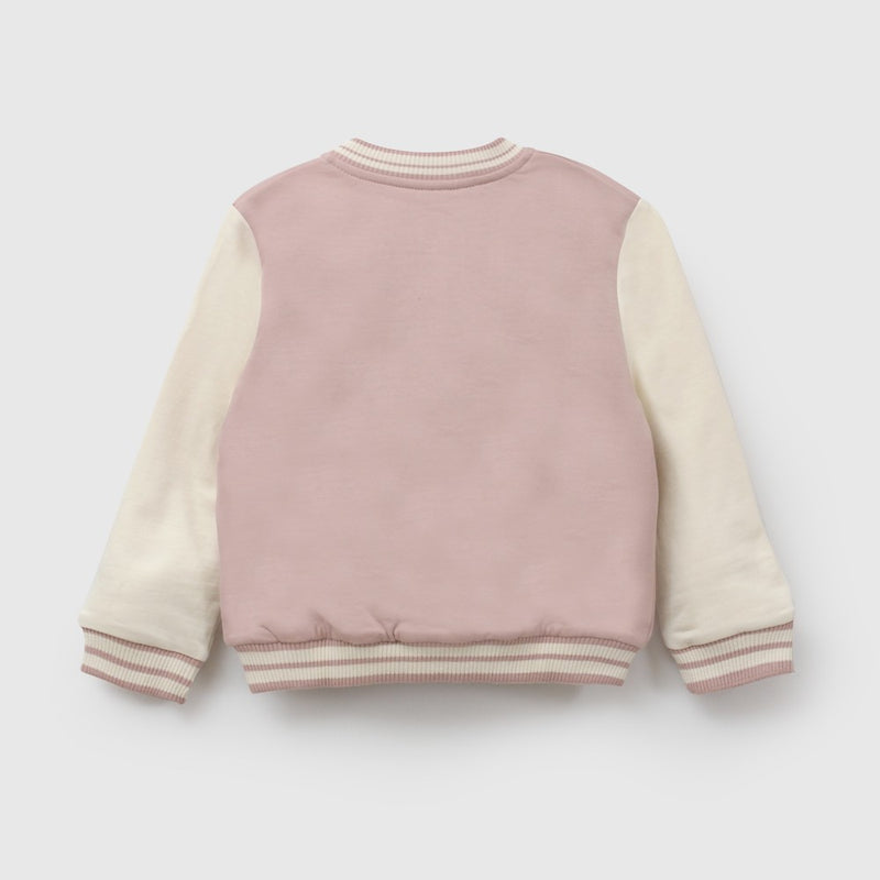Poleron bomber niña rosa viejo 6-9M a 4-5A
