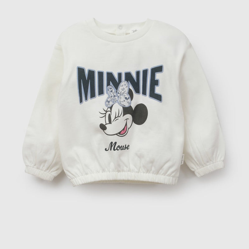 Poleron Disney Minnie Mouse niña crema 6-9M a 4-5A