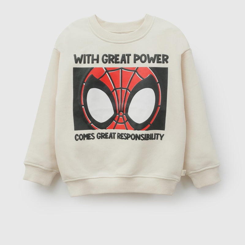 Poleron Disney Spidey niño crema 18/24M a 6-7A