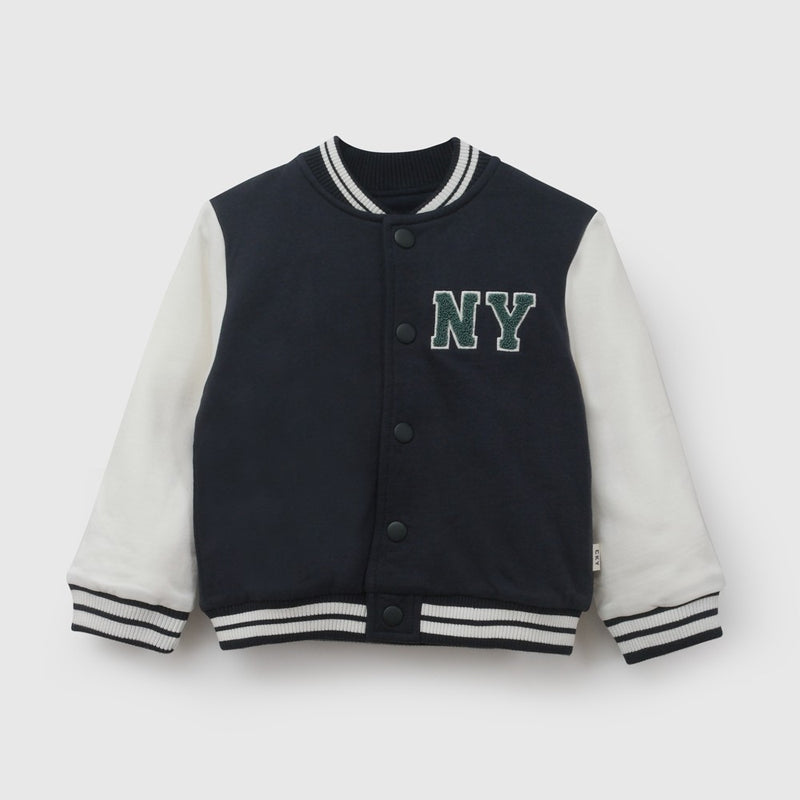 Poleron bomber niño azul marino 6-9M a 4-5A