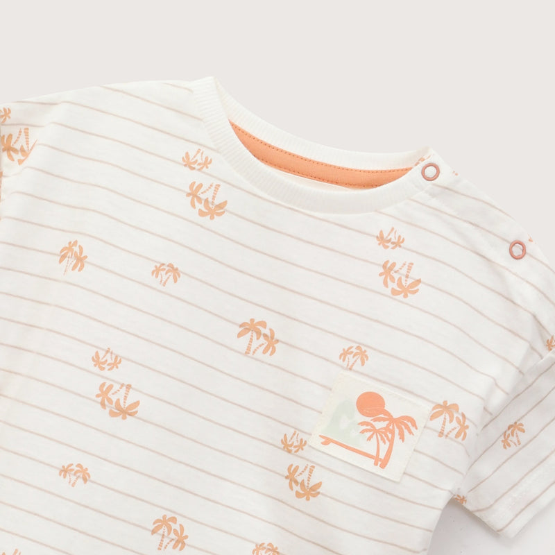 Polera Estampada Parche Blanca Infant Niño