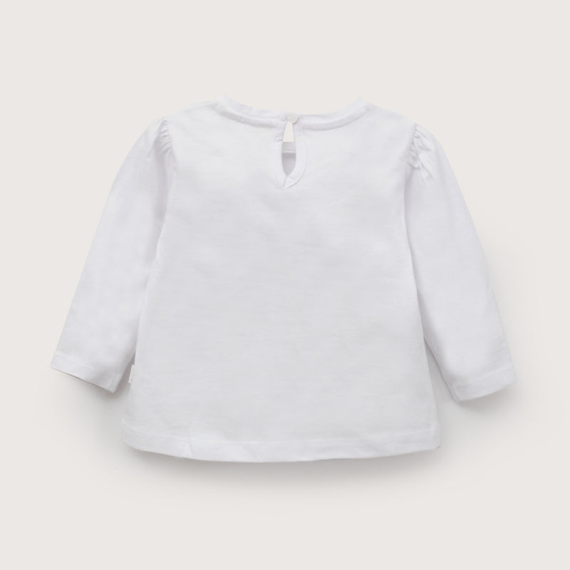 Polera Básica Manga Larga Blanca Infant Niña