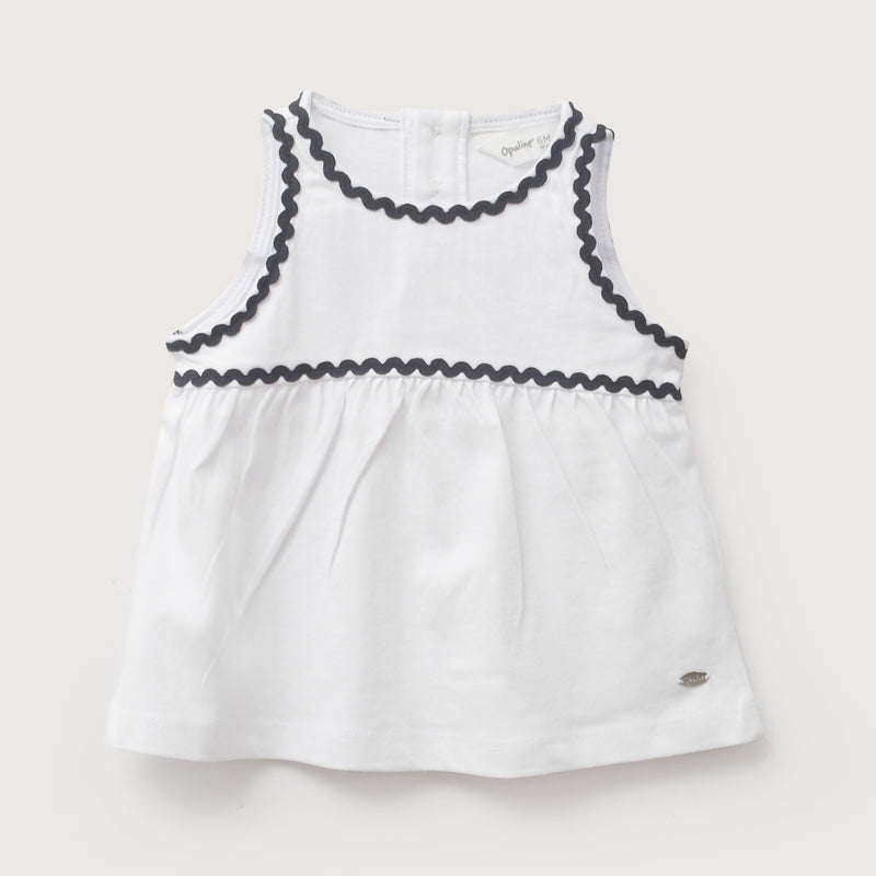 Polera Blanca Detalles Infant Niña