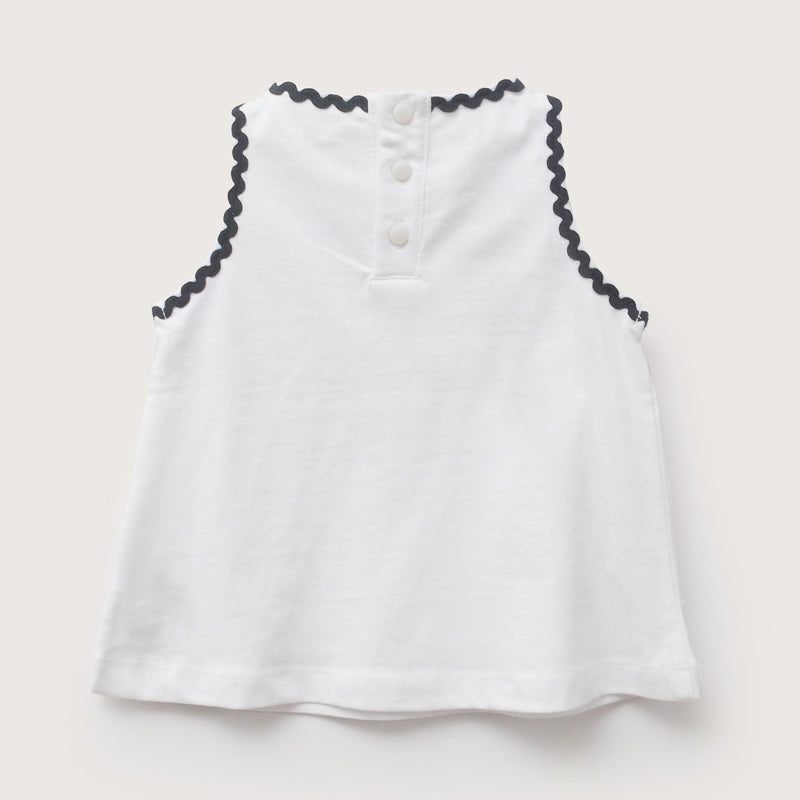 Polera Blanca Detalles Infant Niña