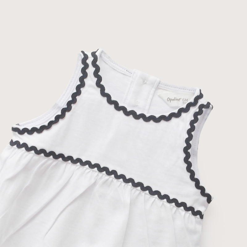 Polera Blanca Detalles Infant Niña