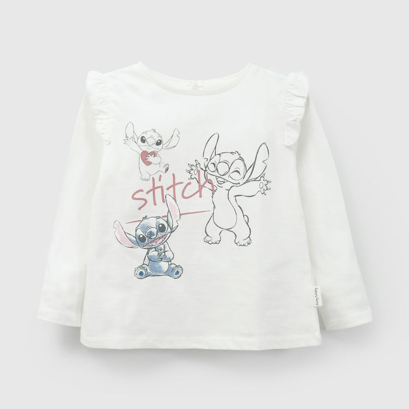 Polera Disney Lilo & Stitch niña blanco 6-9M a 4-5A