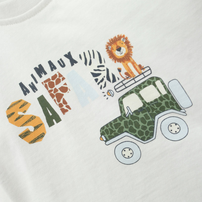Polera Estampada Blanca Infant Niño