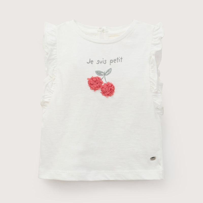 Polera Blanca Guindas Infant Niña