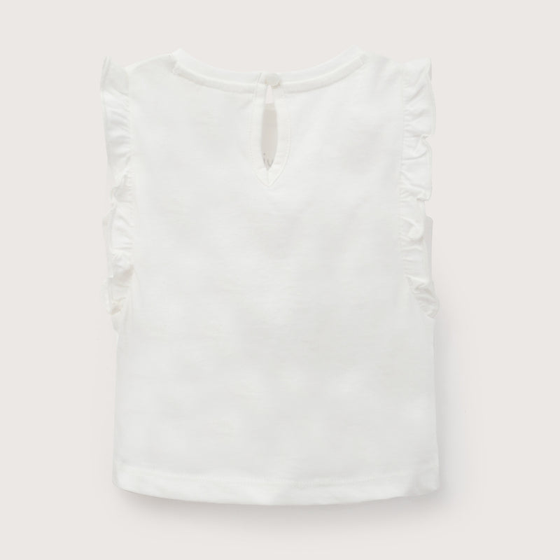 Polera Blanca Guindas Infant Niña