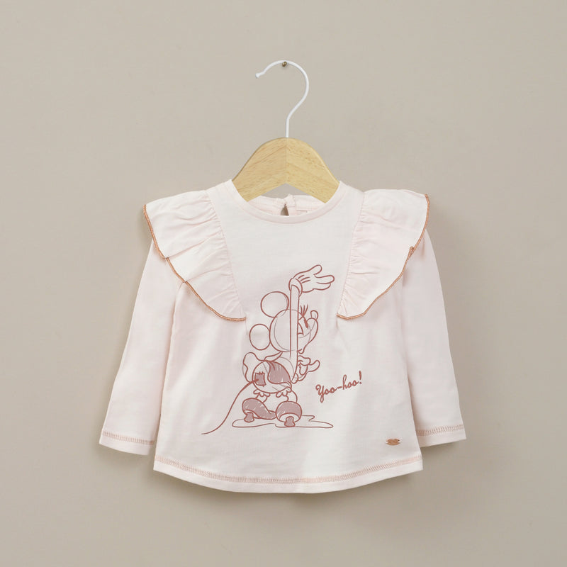 Polera Manga Larga Disney Rosada Infant Niña