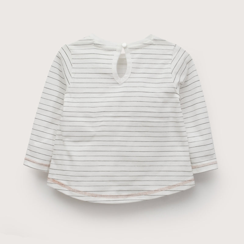 Polera Manga Larga Blanca Disney Infant Niña