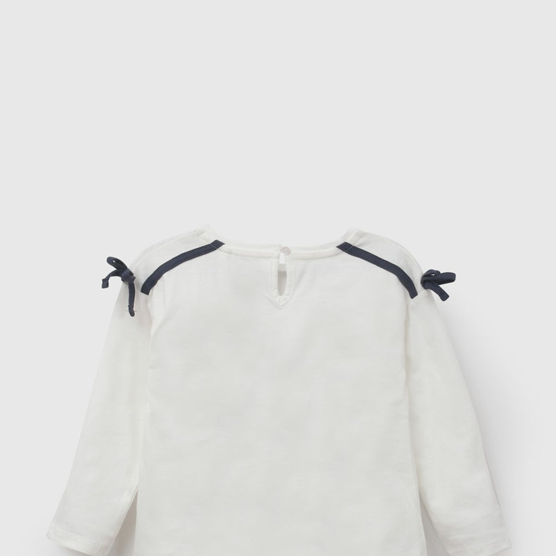 Polera paris niña blanco 6-9M a 4-5A