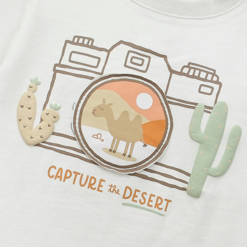 Polera capture the desert niño blanco 6-9M a 4-5A