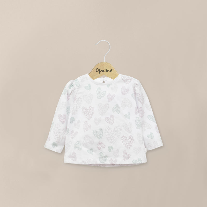 Polera Estampada Blanca Infant Niña