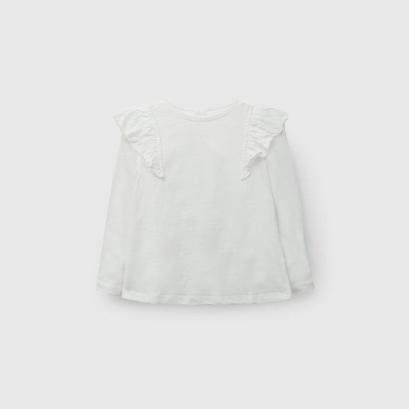 Polera jersey vuelos niña blanco 6-9M a 4-5A