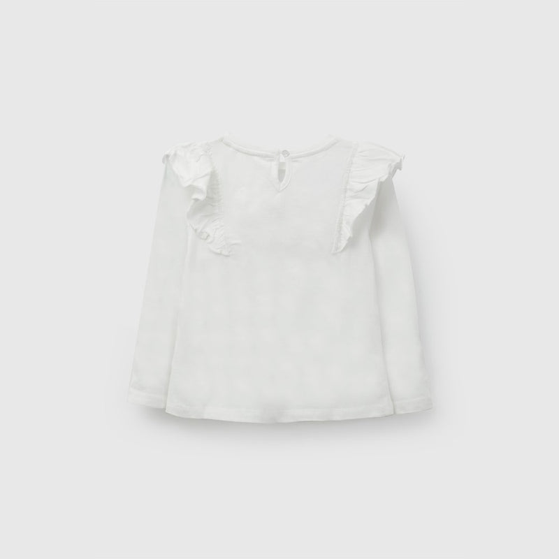Polera jersey vuelos niña blanco 6-9M a 4-5A