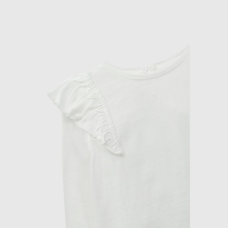 Polera jersey vuelos niña blanco 6-9M a 4-5A