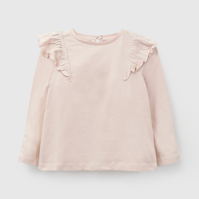 Polera vuelos niña rosa viejo 6-9M a 4-5A