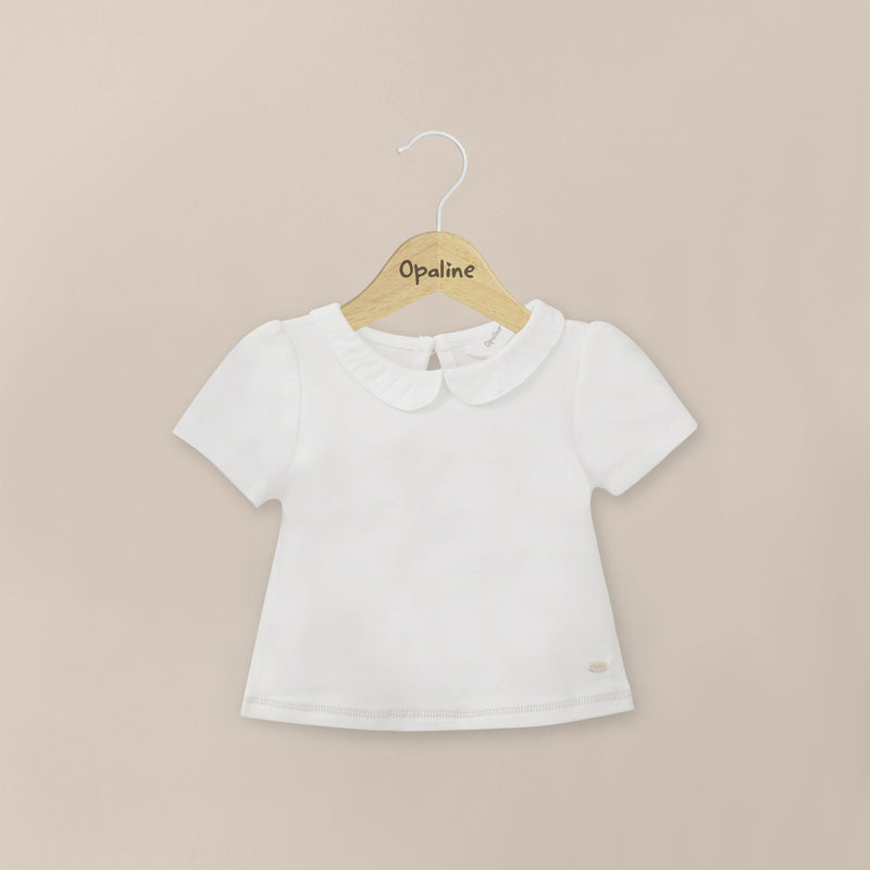Polera Con Cuello Blanca Infant Niña