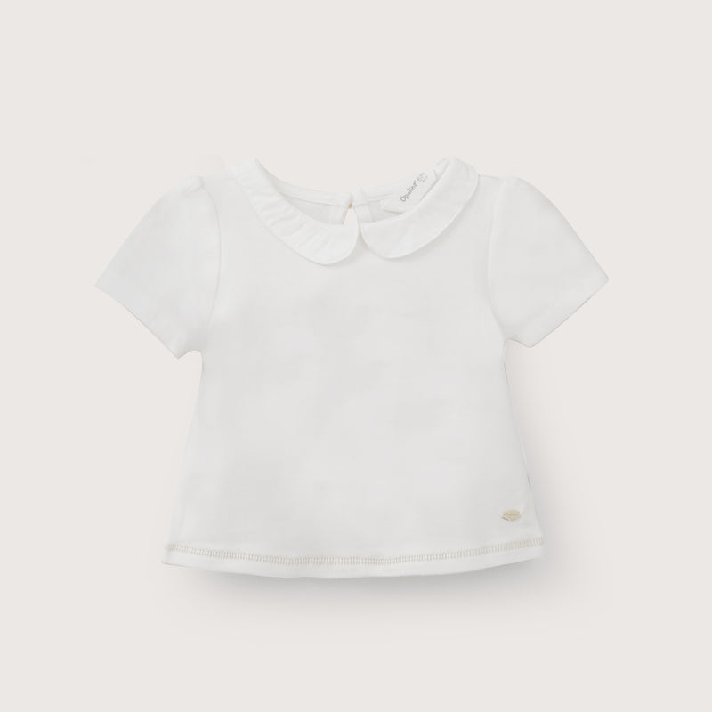 Polera Con Cuello Blanca Infant Niña