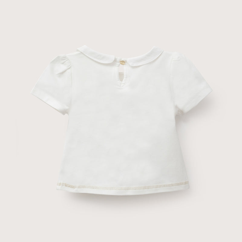 Polera Con Cuello Blanca Infant Niña