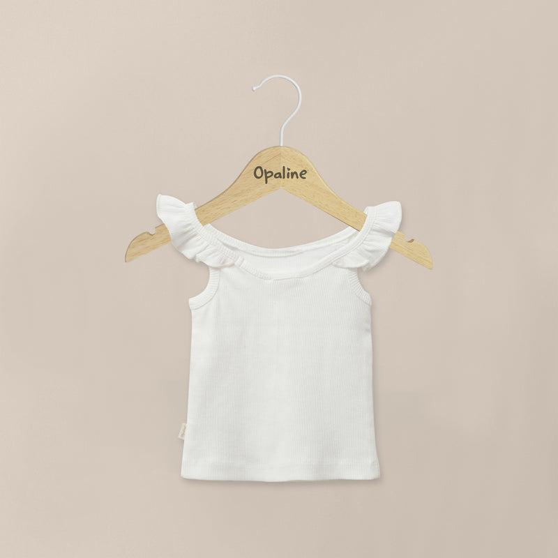 Polera Rib Blanca Infant Niña