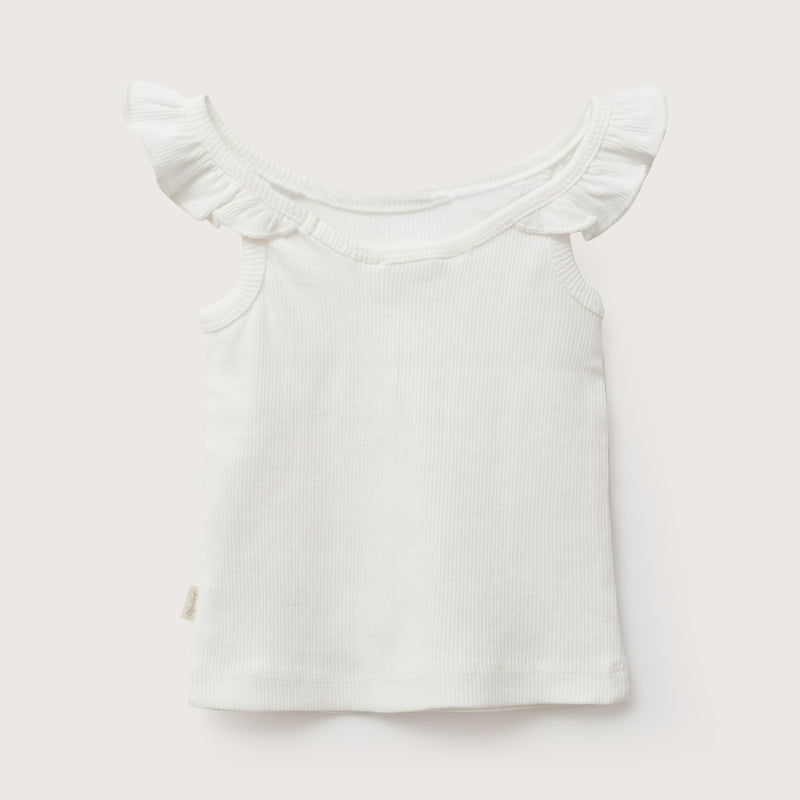 Polera Rib Blanca Infant Niña