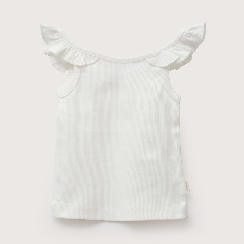 Polera Rib Blanca Infant Niña