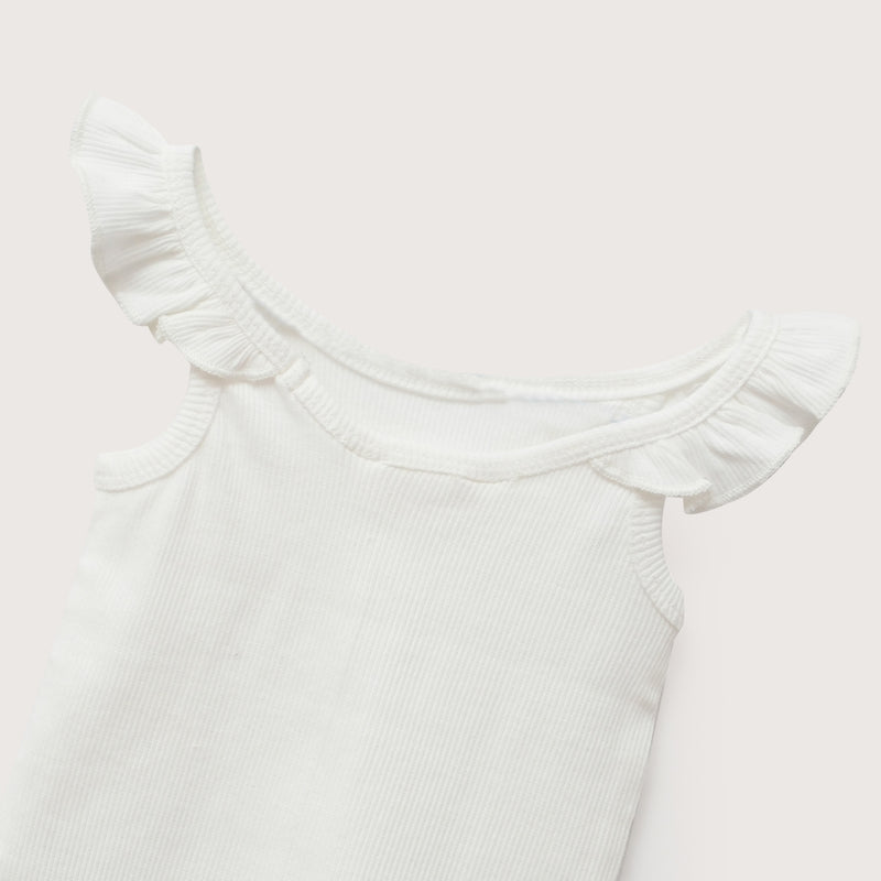 Polera Rib Blanca Infant Niña