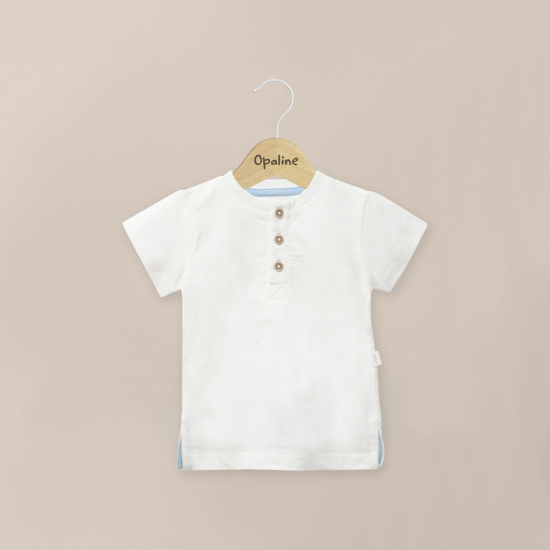 Polera Cuello Mao Blanca Infant Niño