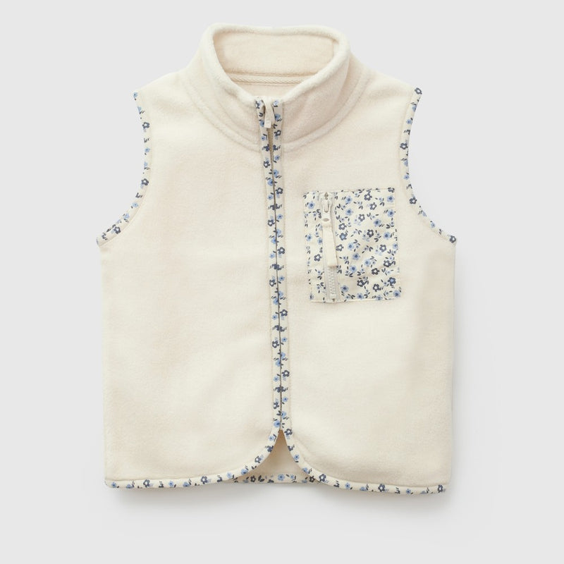 Polar sin mangas niña crema 6-9M a 4-5A