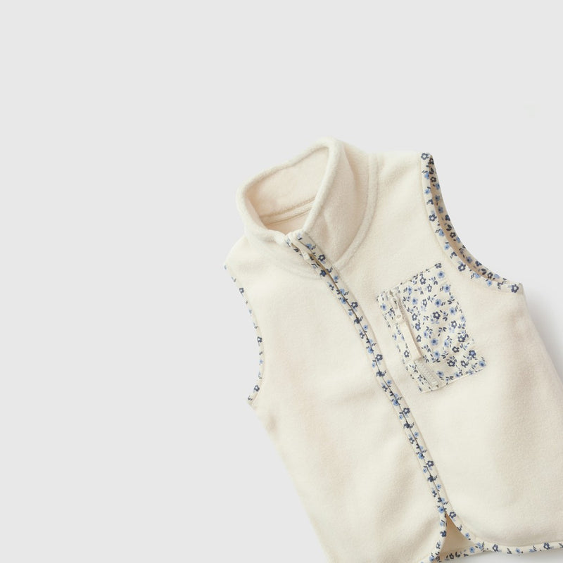 Polar sin mangas niña crema 6-9M a 4-5A