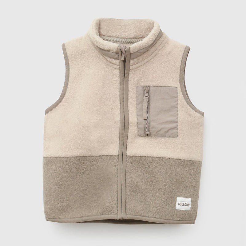 Polar sin mangas niño beige 6-9M a 4-5A