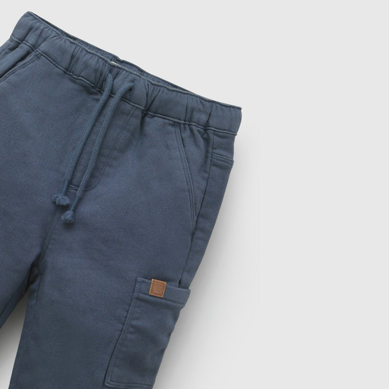 Pantalon cargo niño denim 6-9M a 4-5A