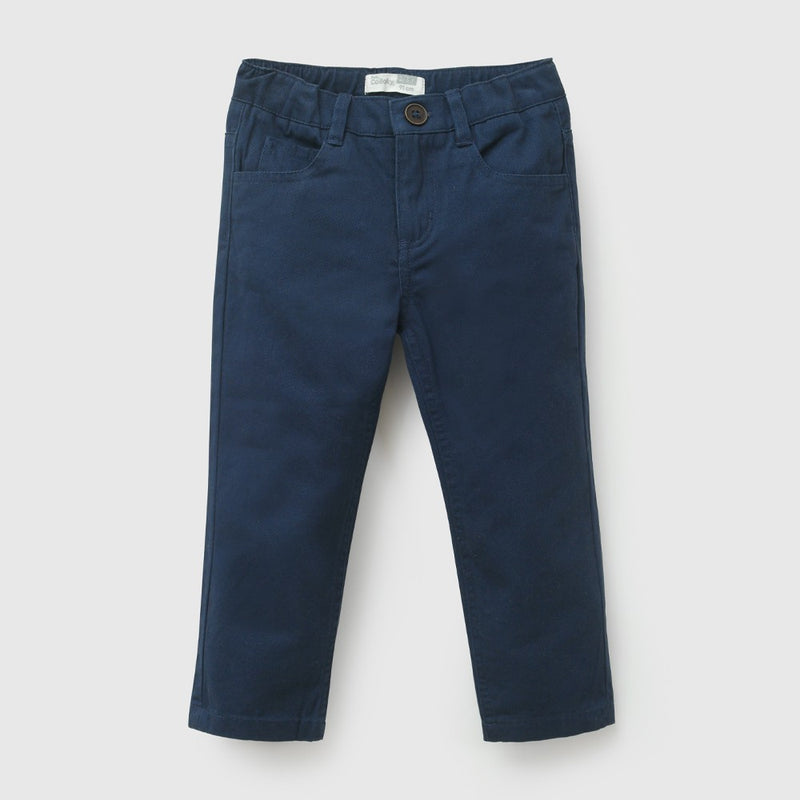 Pantalon gabardina niño azul marino 6-9M a 4-5A