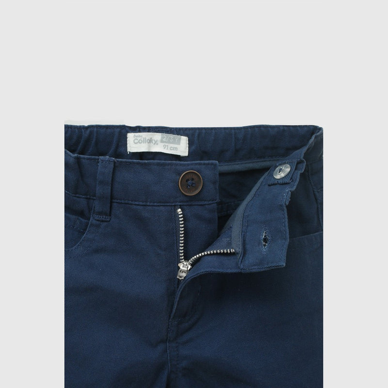 Pantalon gabardina niño azul marino 6-9M a 4-5A