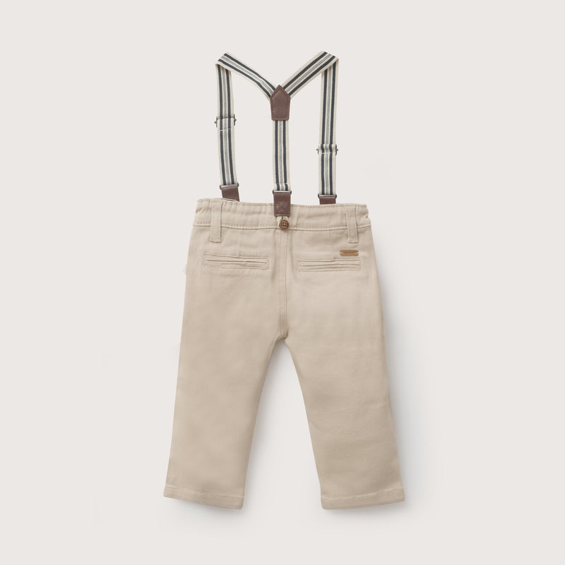 Pantalon Con Suspensores Beige Infant Niño