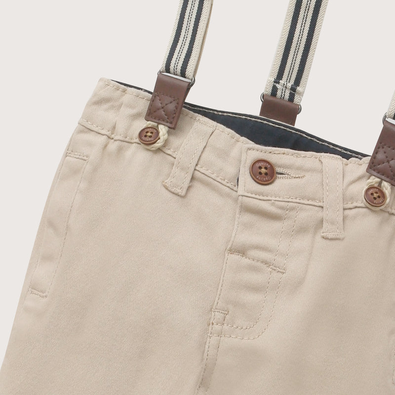 Pantalon Con Suspensores Beige Infant Niño