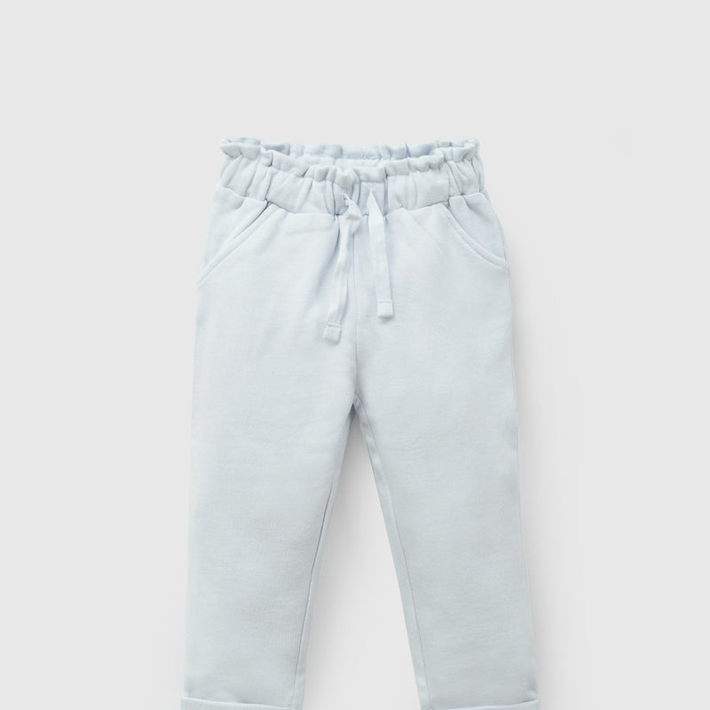 Pantalon buzo niña celeste 6-9M a 4-5A