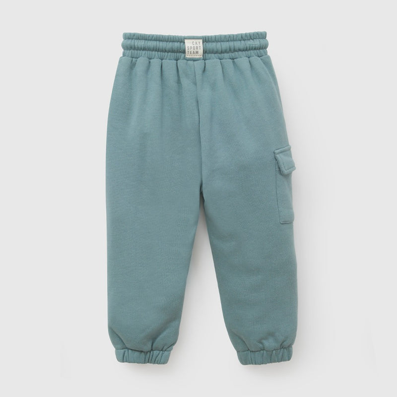 Pantalon buzo bolsillo niño verde 6-9M a 4-5A
