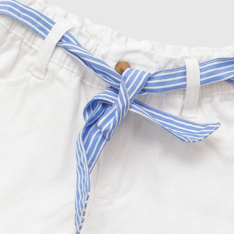 Short pañuelo niña crema 6-9M a 4-5A