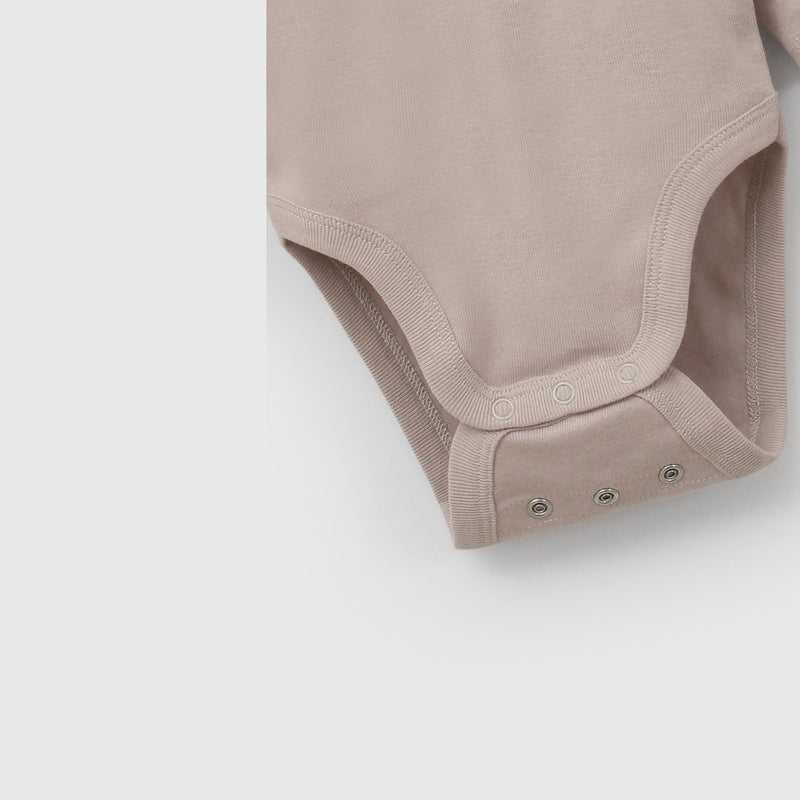 Set body cuello polo rib niño cafe 0/3M a 18/24M
