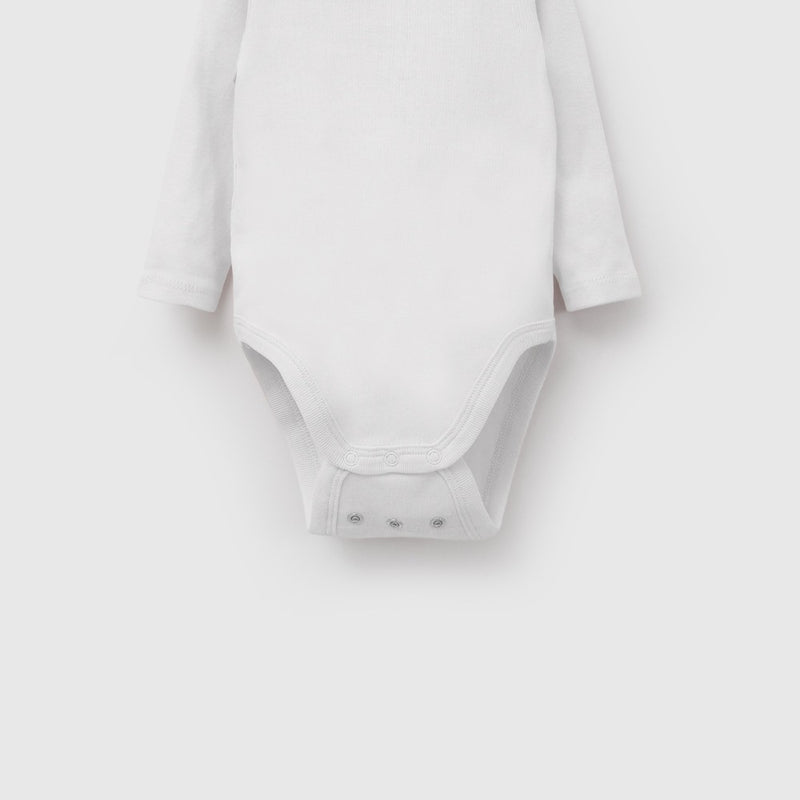 Set body cuello rib niña crema 0/3M a 18/24M
