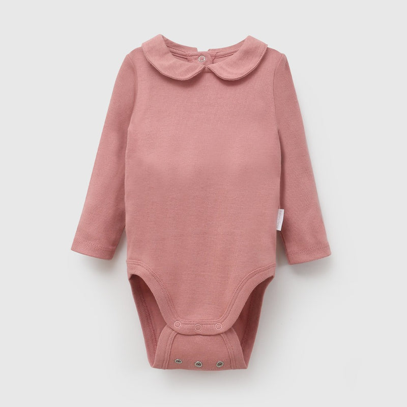 Set body cuello rib niña crema 0/3M a 18/24M