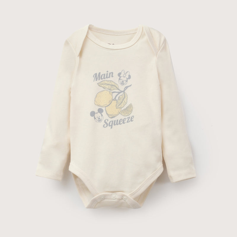 Pack 3 Bodies Amarillo Disney Bebé Niña