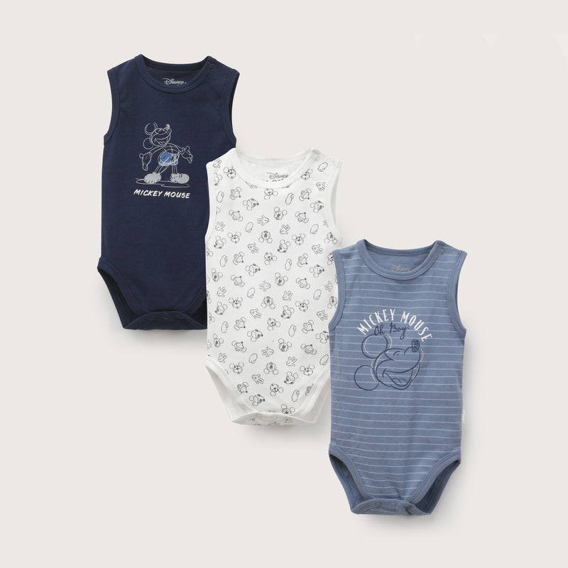 Pack 3 Bodies Azul Disney Bebe Niño