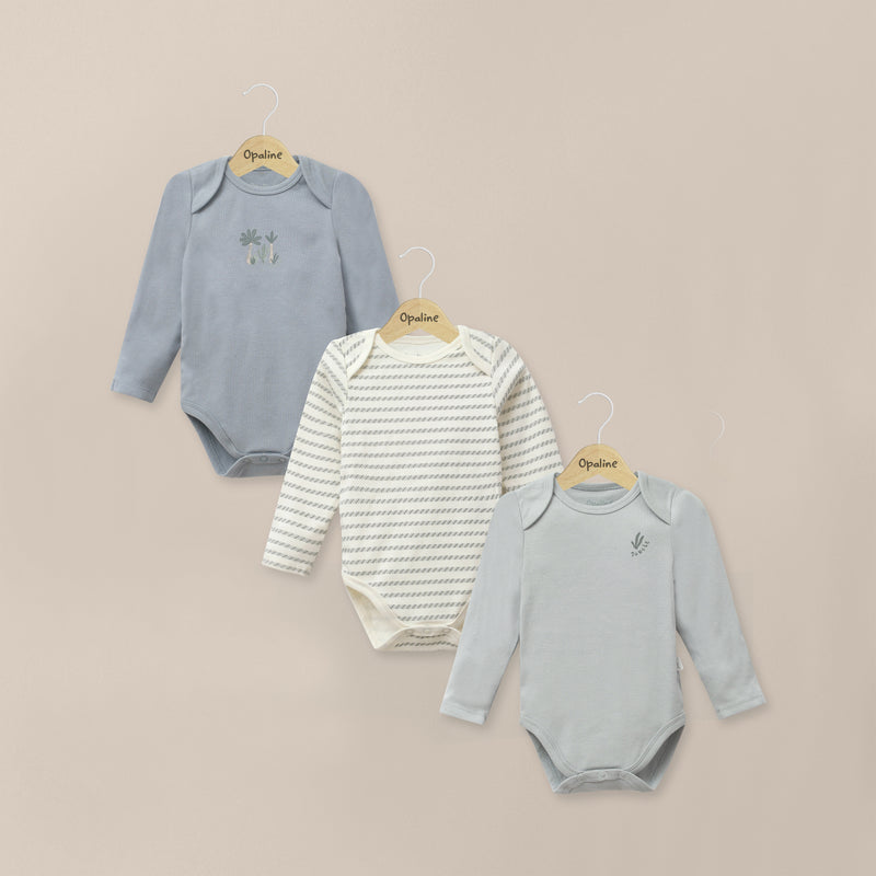 Pack 3 Bodies Celeste Bebé Niño