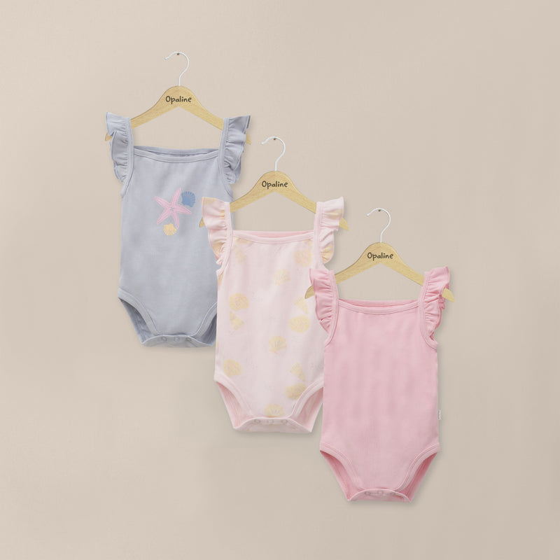 Pack 3 Bodies Vuelos Rosado Bebe Niña